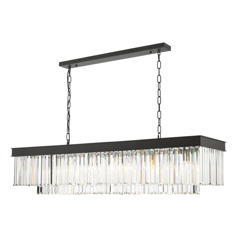 Celeus 6 Light Bar Pendant in Anthracite & Crystal Celeus 6 Light Bar Pendant in Anthracite & Crystal