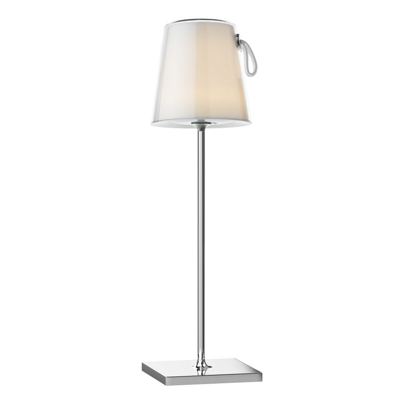 ​Egor Rechargeable Table Lamp – Polished Chrome & Colour-Changing LED