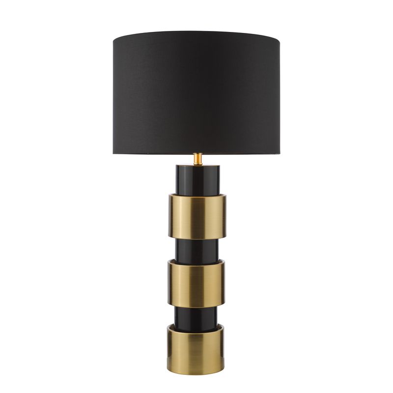 Elwyn Table Lamp – Satin Black & Gold | Luxury Lighting