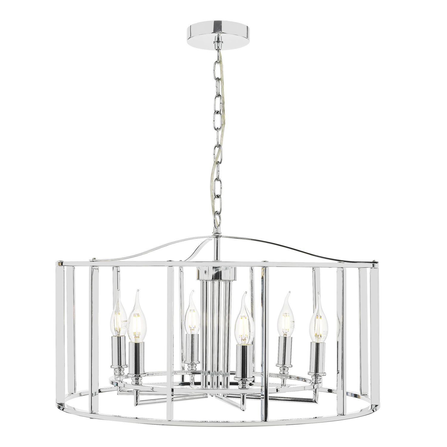 Myka 6 Light Pendant – Polished Chrome | Modern Elegance