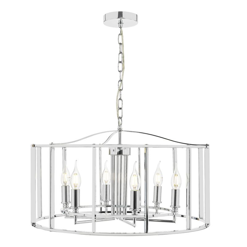 Myka 6 Light Pendant – Polished Chrome | Modern Elegance