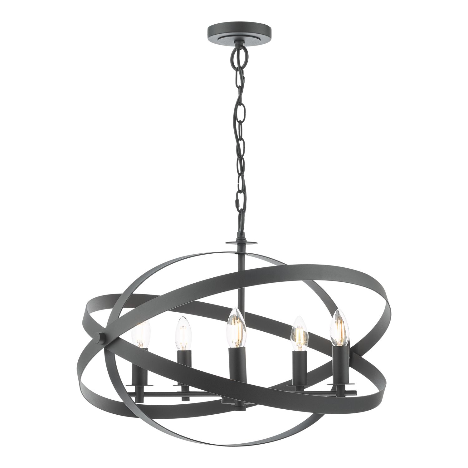 Nitya 5 Light Pendant Matt Black