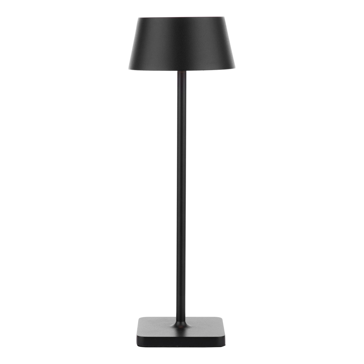 Sergio Rechargeable Outdoor Table Lamp – Matt Black IP54 USB-C & Solar-Powered LED Light – Portable Weatherproof Lamp for Garden, Camping & Balcony (H32cm, 123 Lumens, 3000K Warm White)