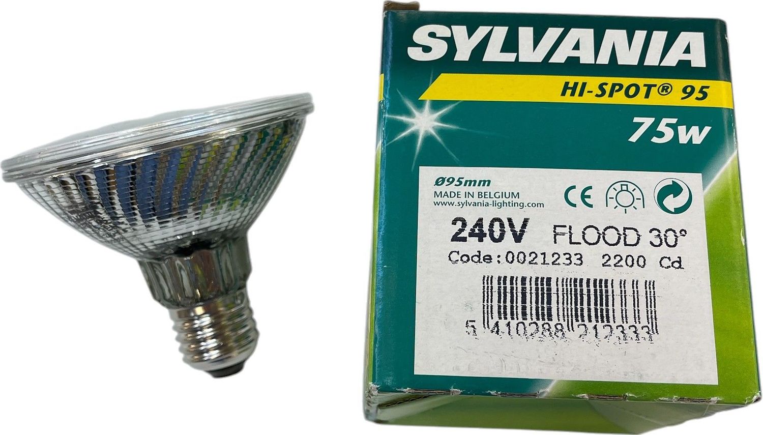 SYLVANIA HI-SPOT 95 75W HALOGEN E27 FLOOD 30° WARM WHITE DIMMBAR  3000h
