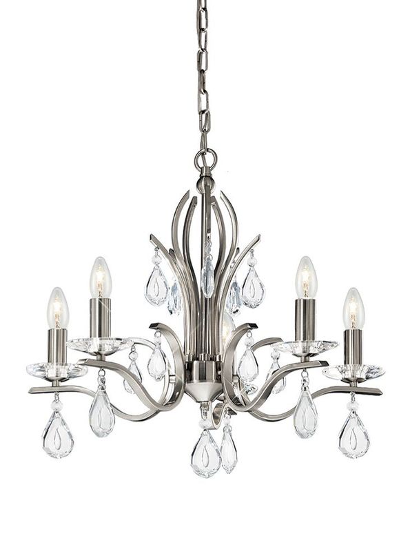 Franklite Willow 5 Light in Satin Nickel FL2298-5