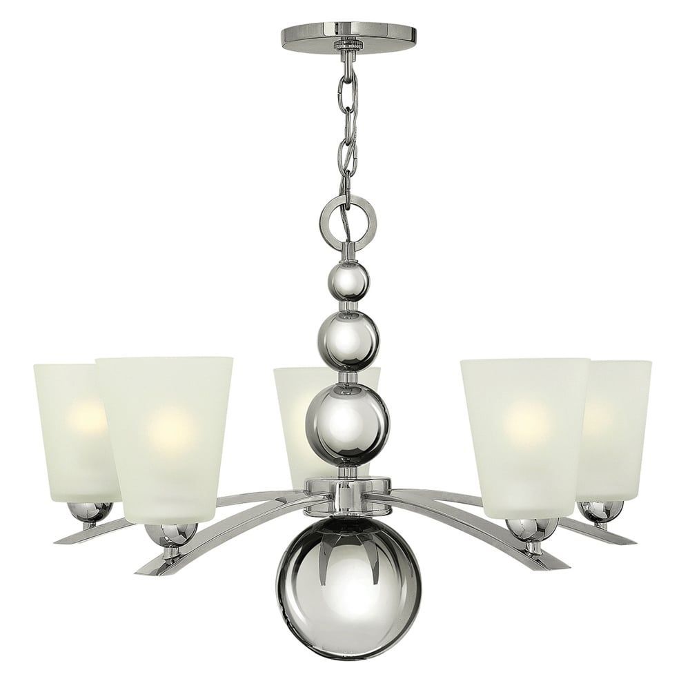 ​Elstead Zelda 5-Light Chandelier – Polished Nickel