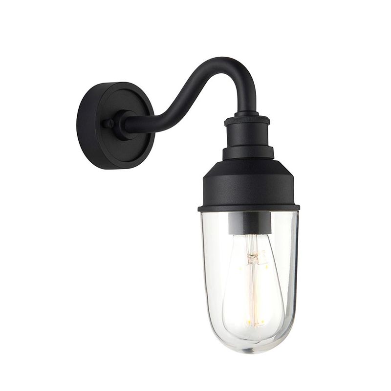 Sunnighill ​Classic Curved Arm Wall Light in Matte Black