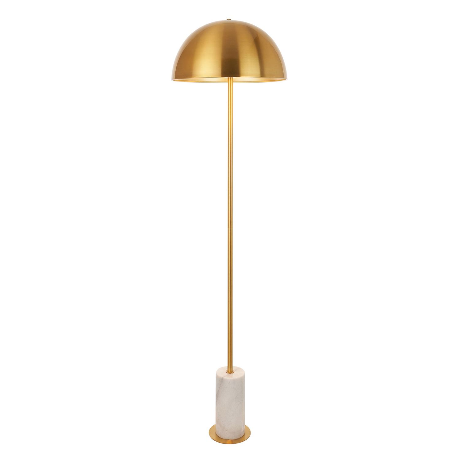 Mid-Century Modern Floor Lamp – Marble & Brushed Brass