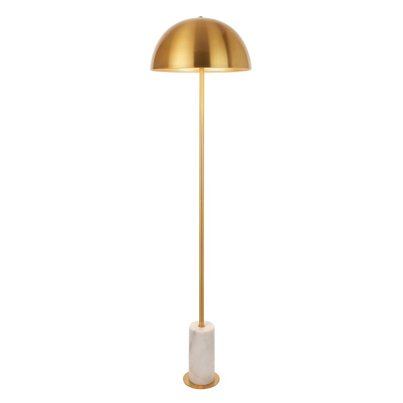 Mid-Century Modern Floor Lamp – Marble & Brushed Brass