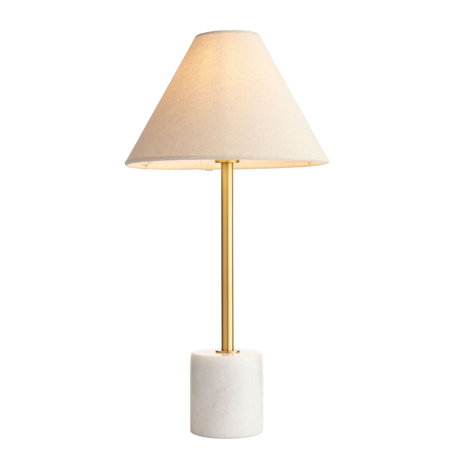​Relaxed Modern Table Lamp – Marble & Linen Design