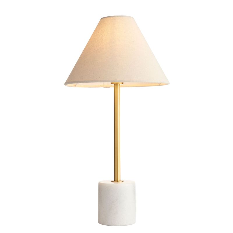 ​Relaxed Modern Table Lamp – Marble & Linen Design