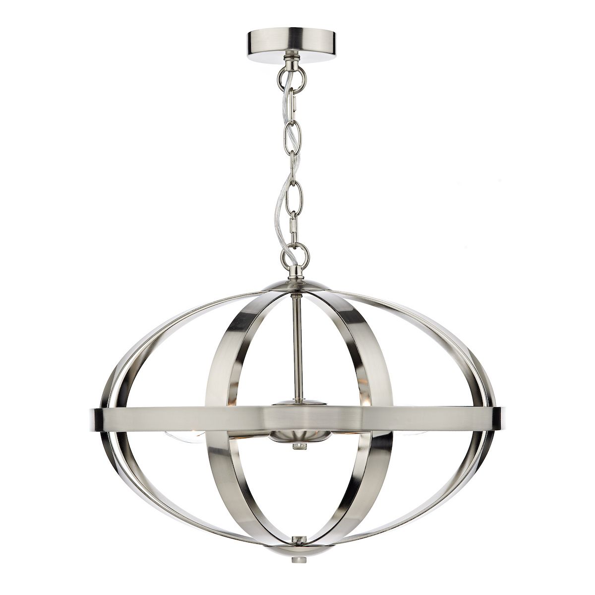 SYMBOL 3-Light Pendant – Satin Chrome | Modern Minimalist Lighting