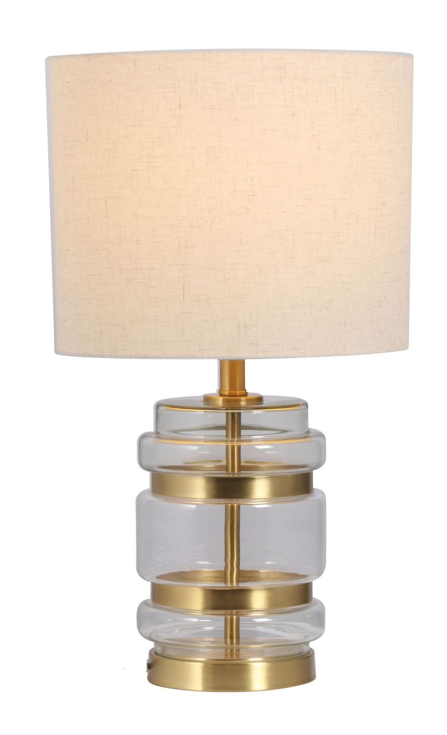 Hartley ​Elegant Table Lamp – Satin Brass & Cream Shade