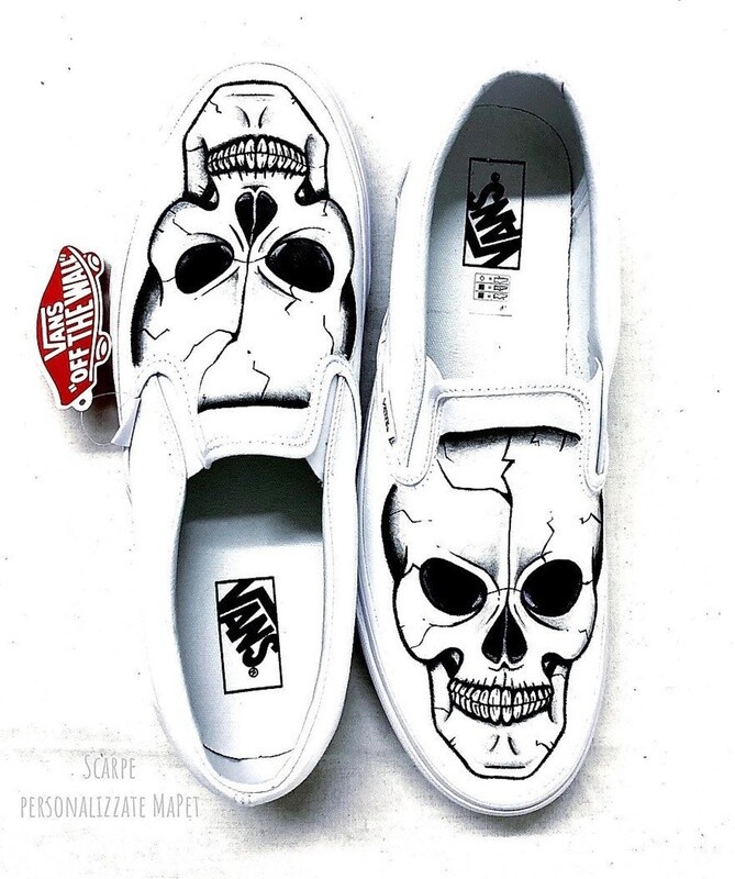 Vans slip on teschio