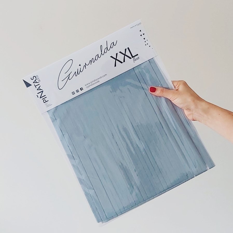 GUIRNALDA XXL AZUL EMPOLVADO CLARO