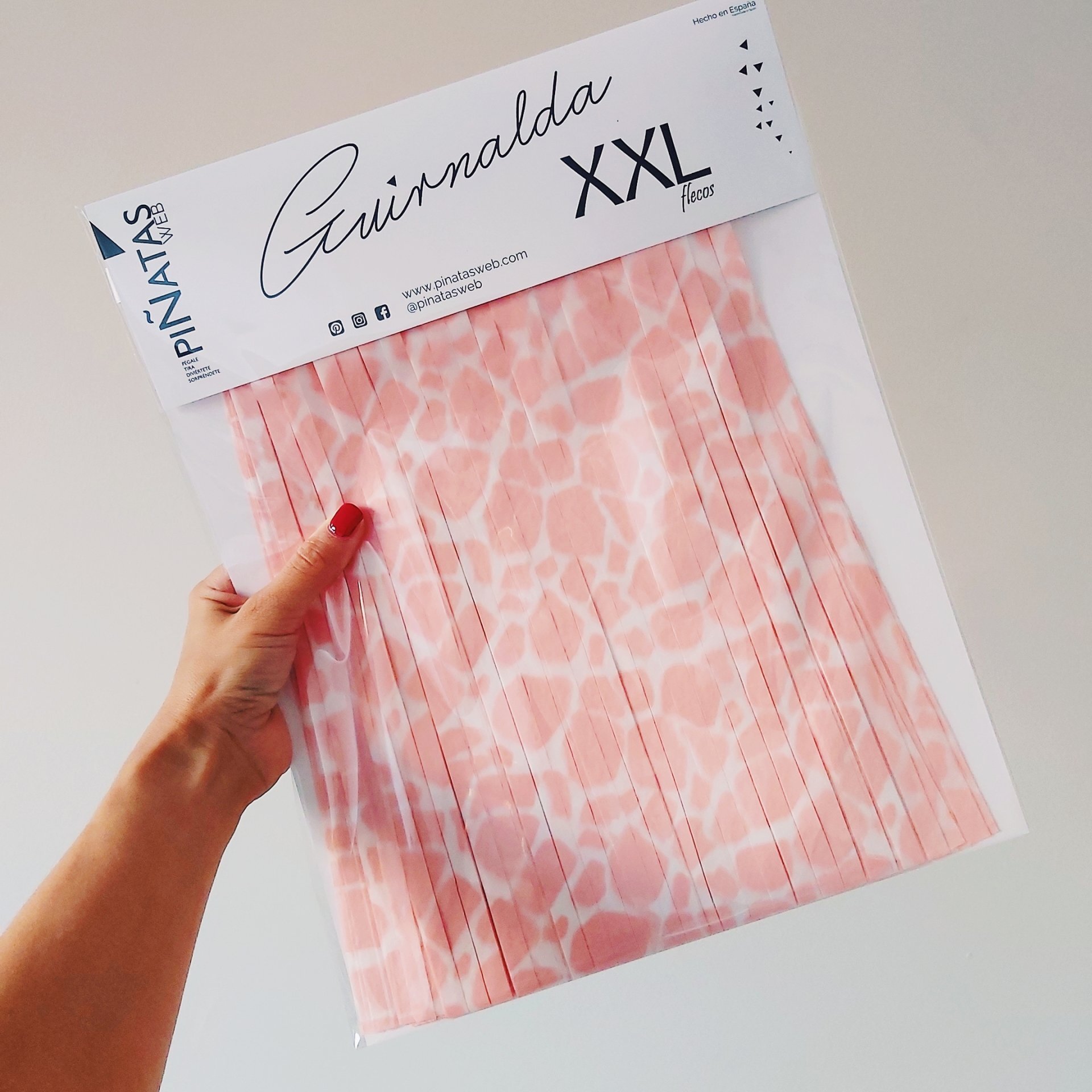 GUIRNALDA XXL JIRAFA ROSA