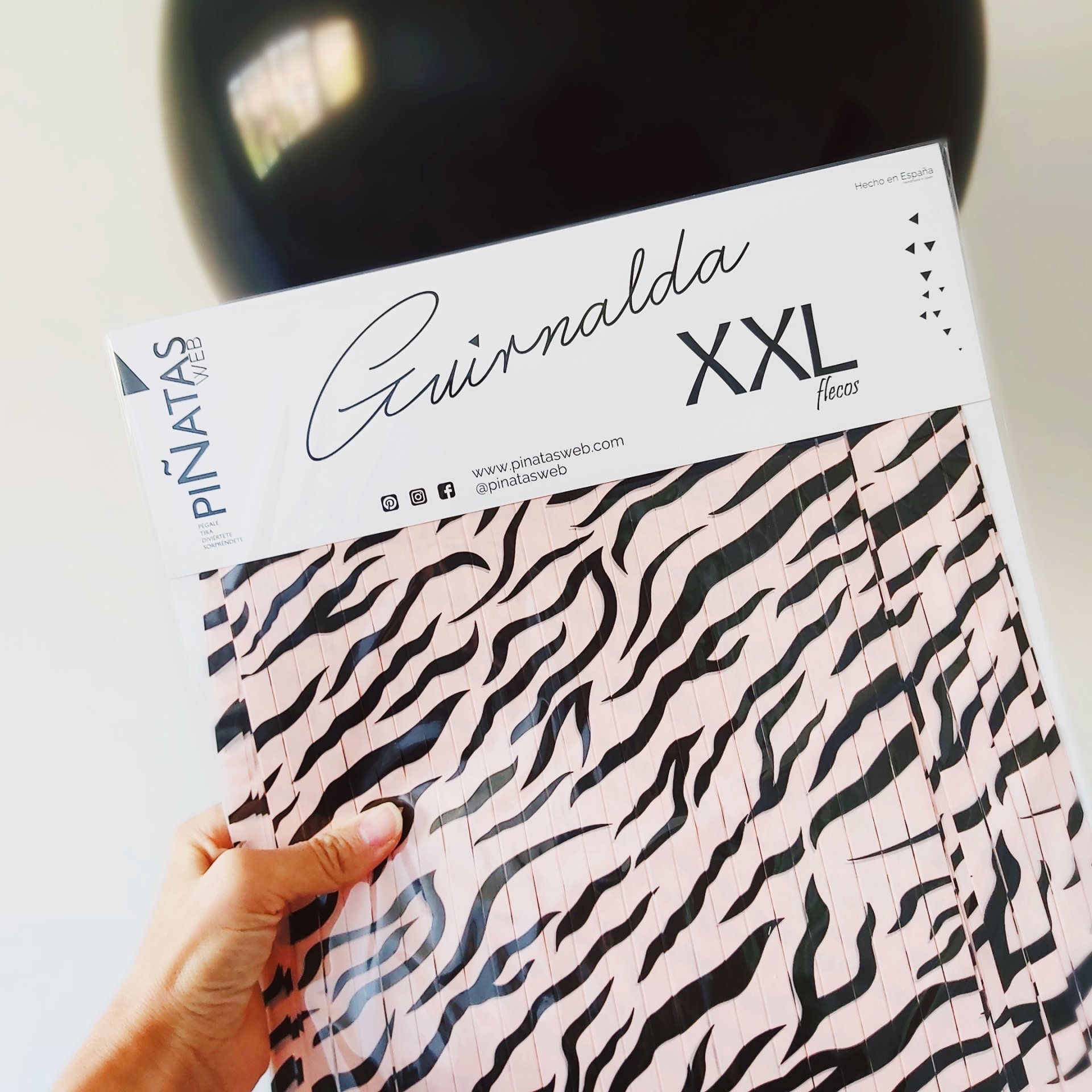 GUIRNALDA XXL CEBRA ROSA NEGRO