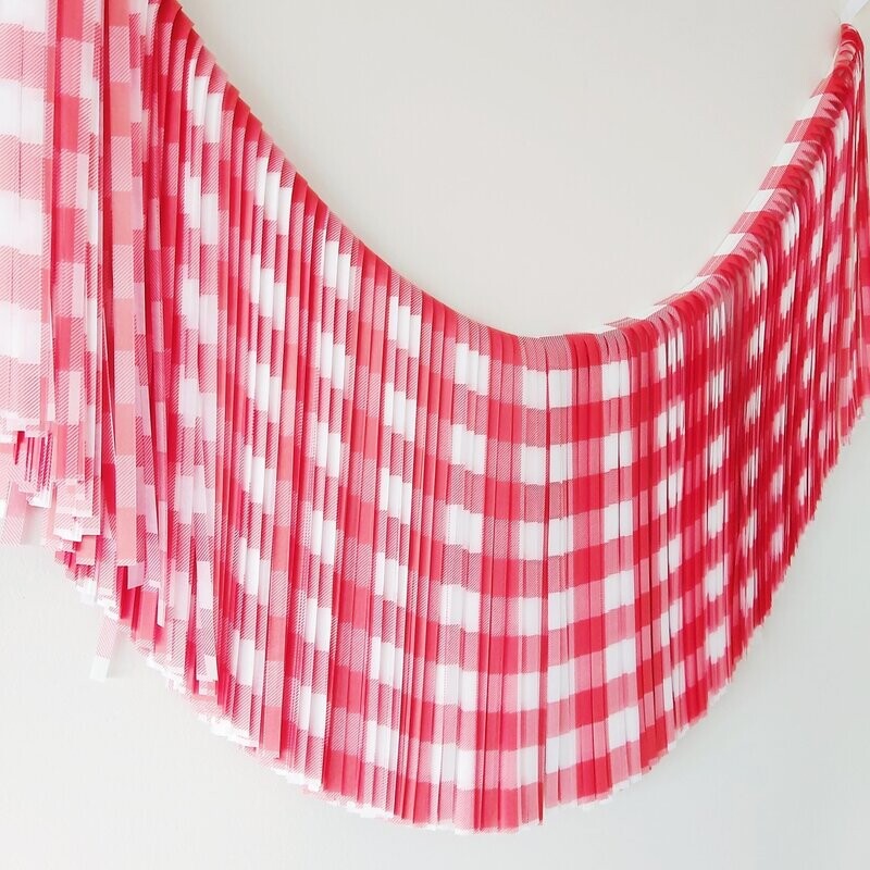 GUIRNALDA XXL VICHY ROJO BLANCO