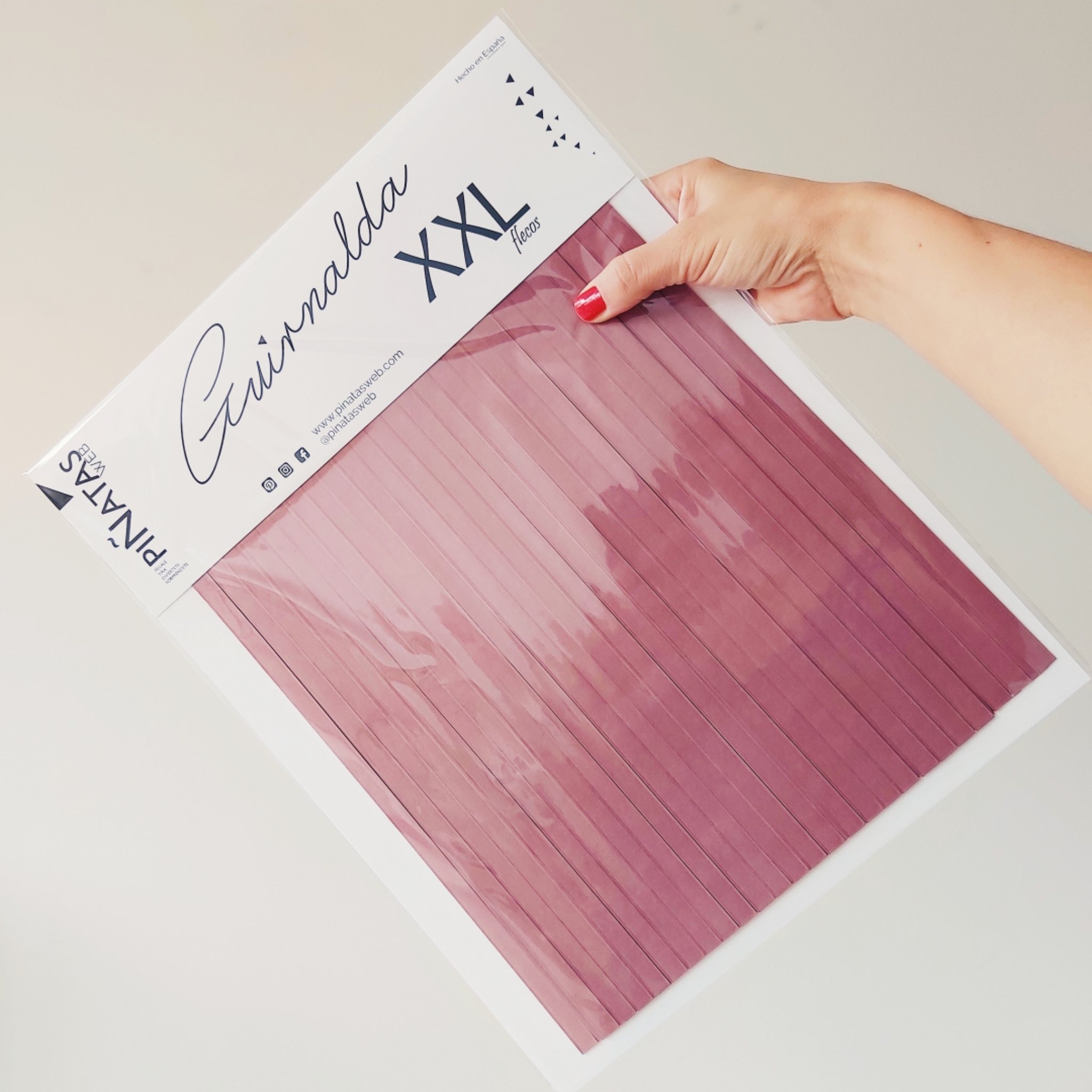 GUIRNALDA XXL ROSA OSCURO EMPOLVADO