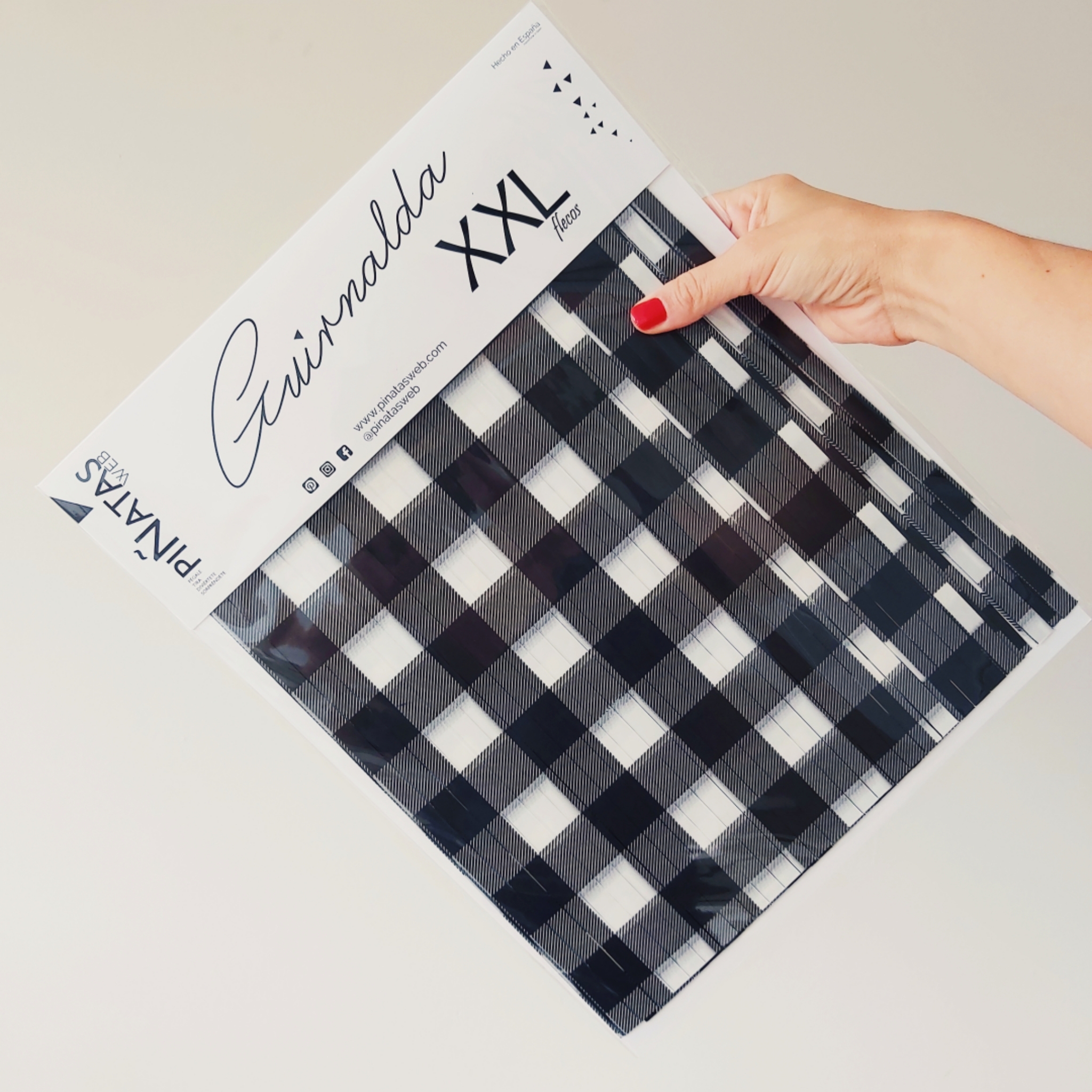 GUIRNALDA XXL VICHY NEGRO BLANCO