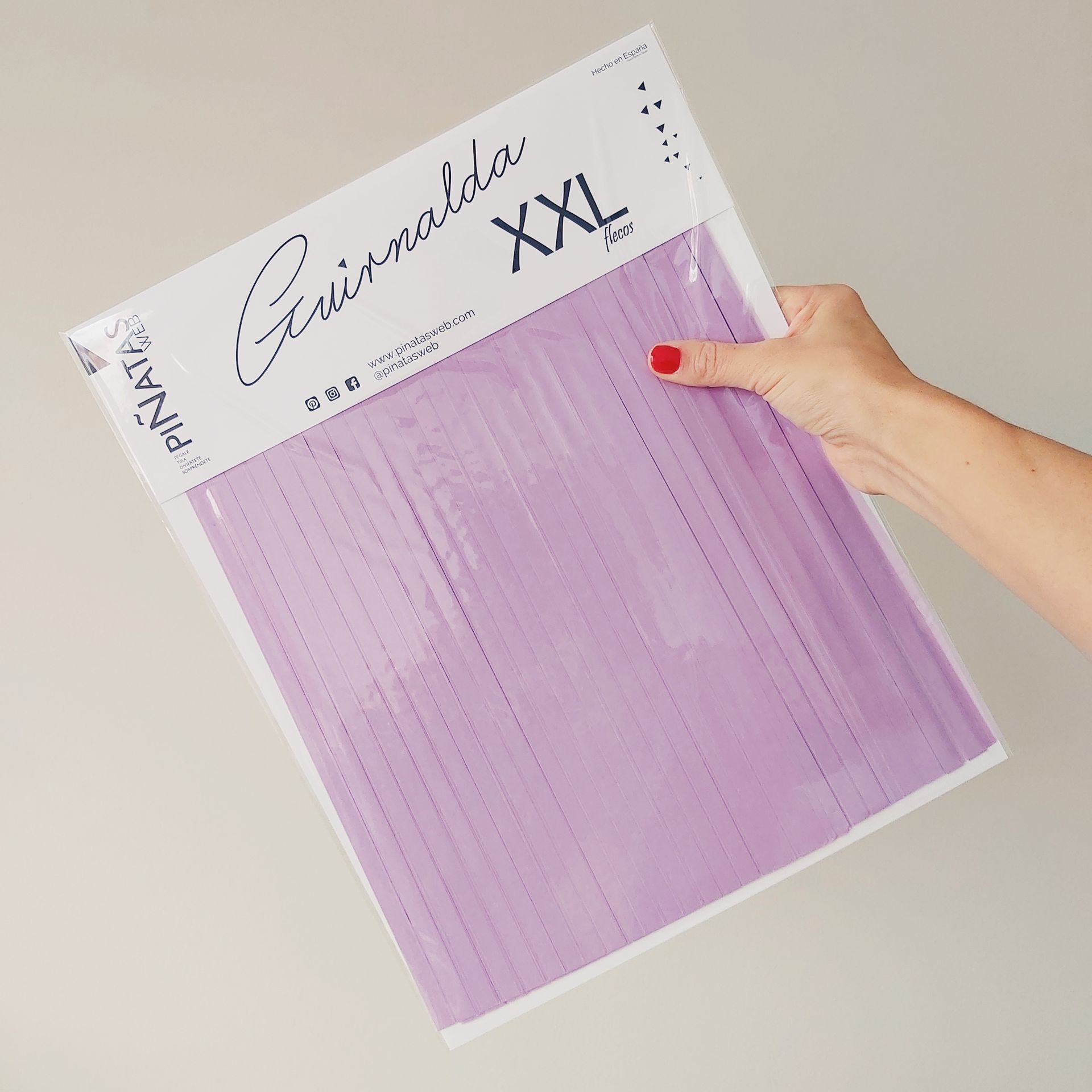 GUIRNALDA XXL LILA EMPOLVADO