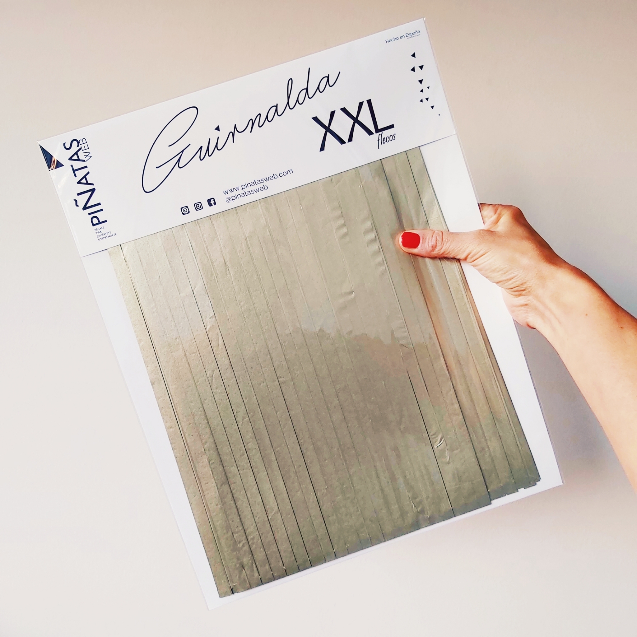 GUIRNALDA XXL PLATINO METALIZADO