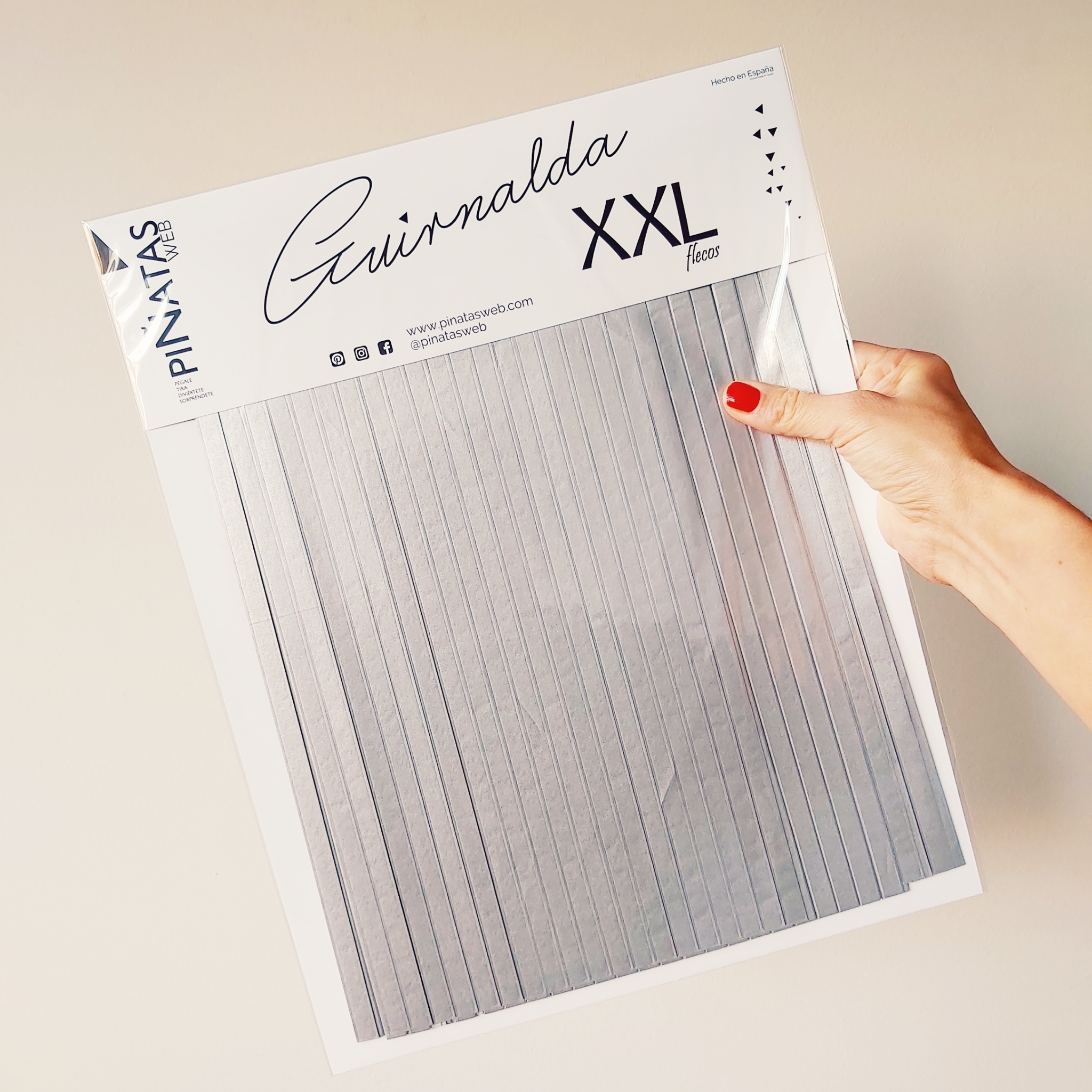 GUIRNALDA XXL PLATA METALIZADO