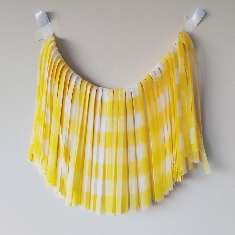 VICHY AMARILLO BLANCO 35cm