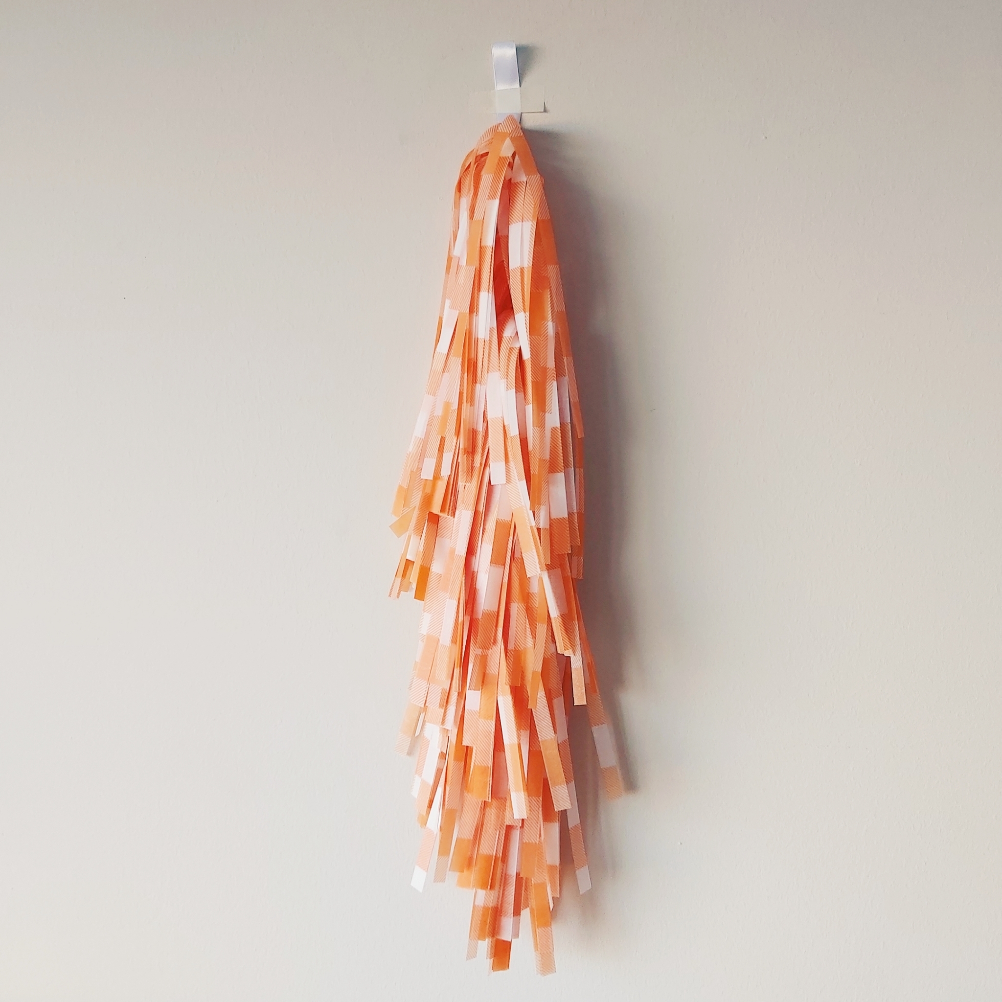 VICHY NARANJA BLANCO 35cm