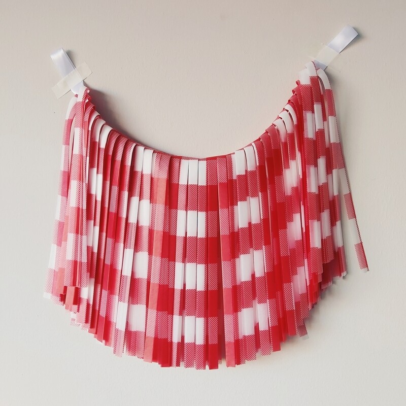 VICHY ROJO BLANCO 35cm