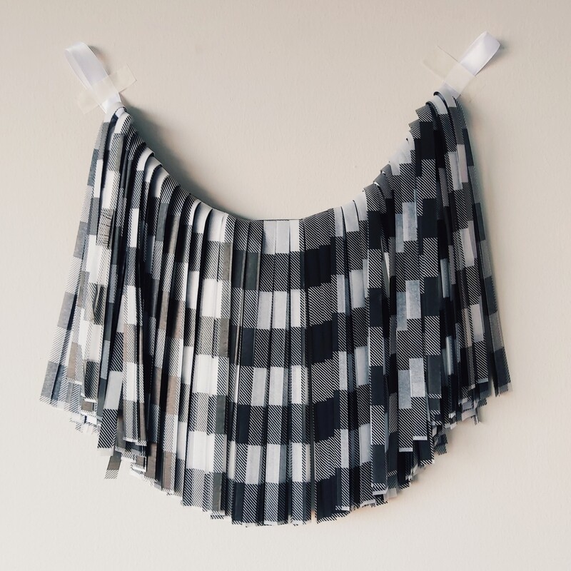 VICHY NEGRO BLANCO 35cm