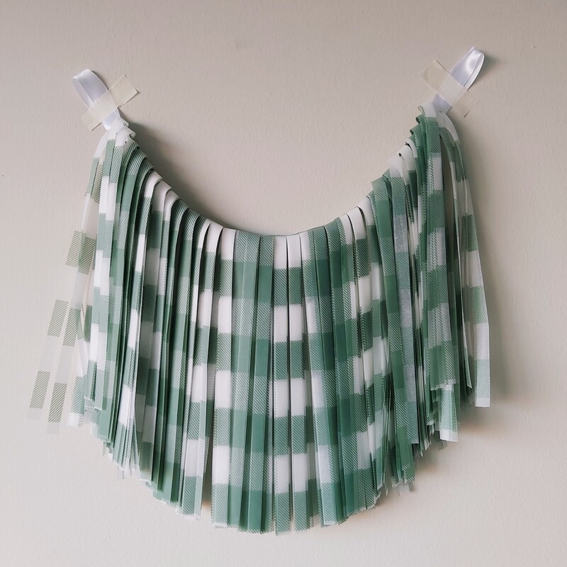 VICHY VERDE BLANCO 35cm
