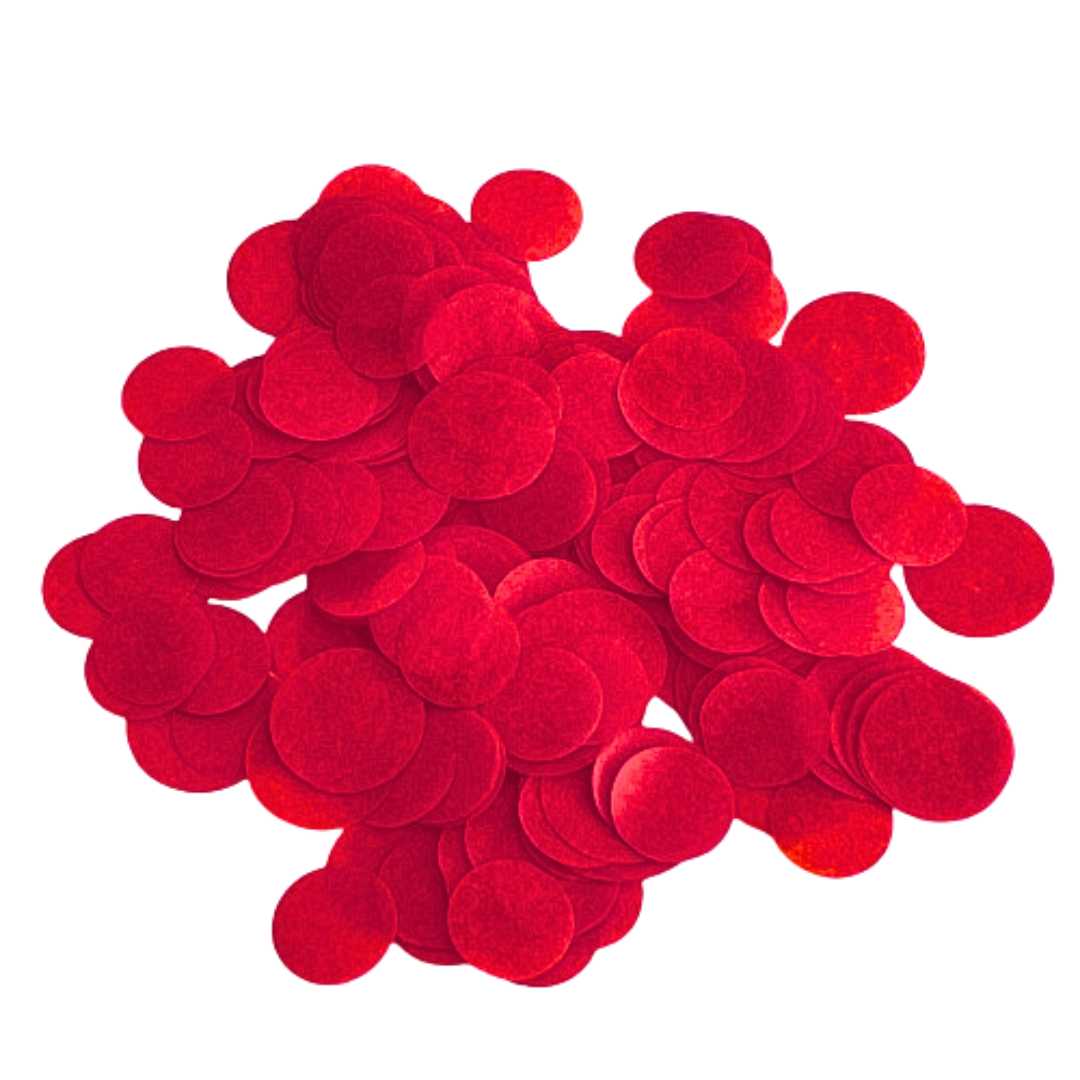 CONFETTI DE PAPEL SEDA MONOCOLOR ROJO 15GR Y 30GR