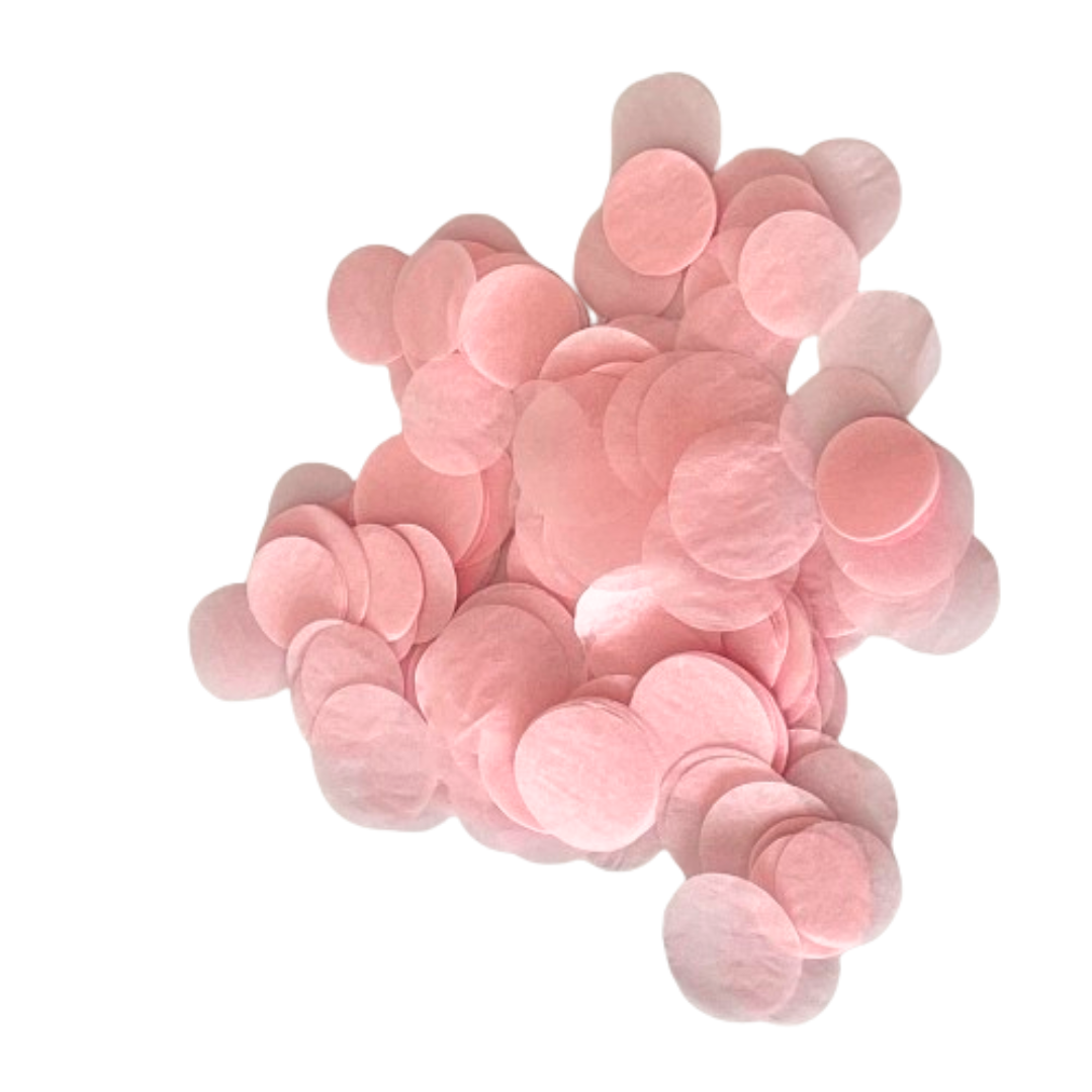 CONFETTI DE PAPEL SEDA MONOCOLOR ROSA CLARO 15GR Y 30GR