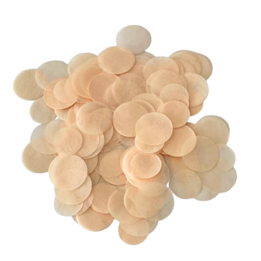 CONFETTI DE PAPEL SEDA MONOCOLOR CHAMPAGNE 15GR Y 30GR