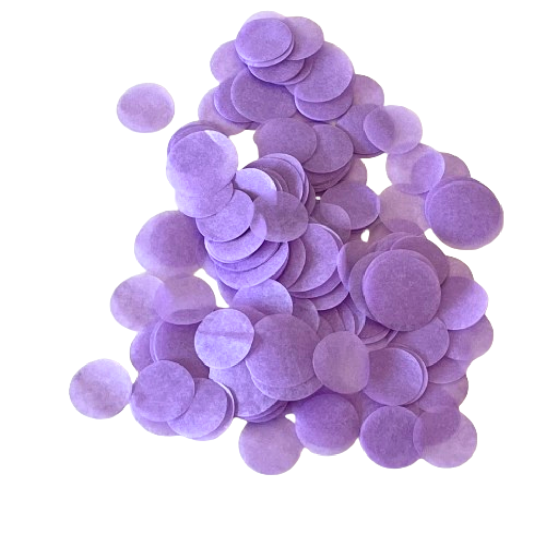 CONFETTI DE PAPEL SEDA MONOCOLOR LILA 15GR Y 30GR