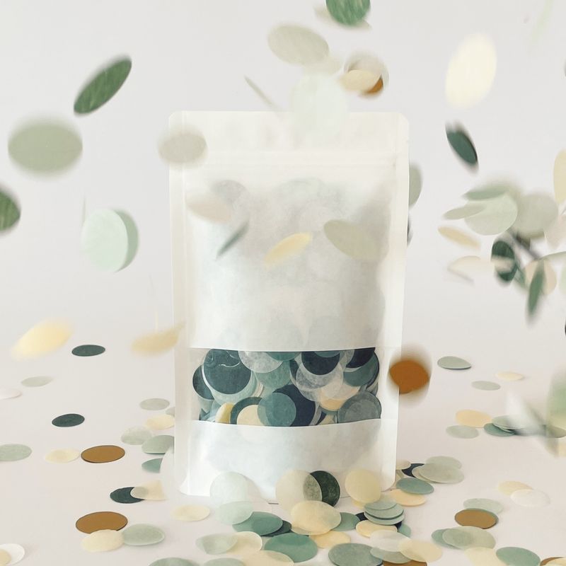 CONFETTI DE PAPEL SEDA MIX GREEN 30GR Y 250GR