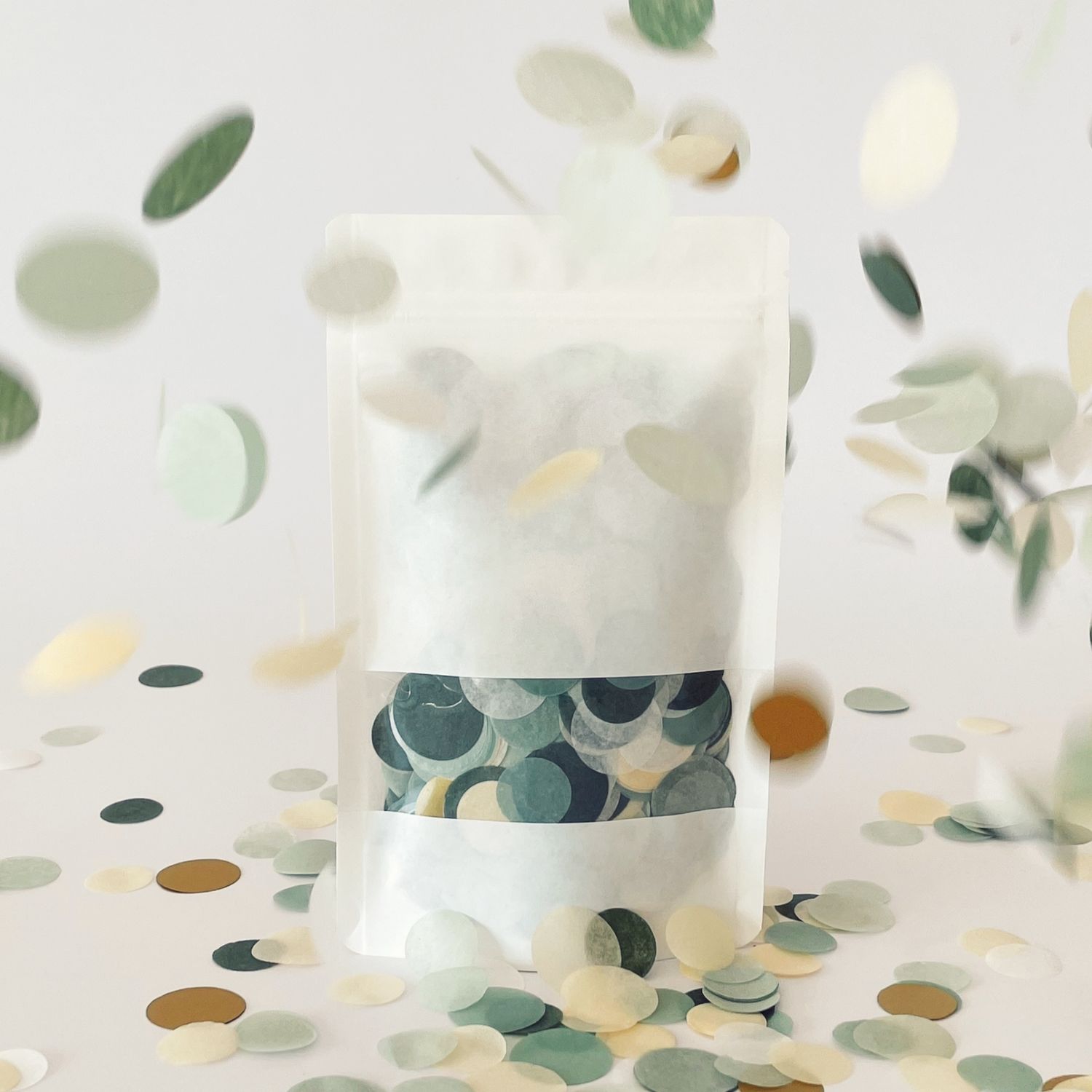 CONFETTI DE PAPEL SEDA MIX GREEN 30GR Y 250GR