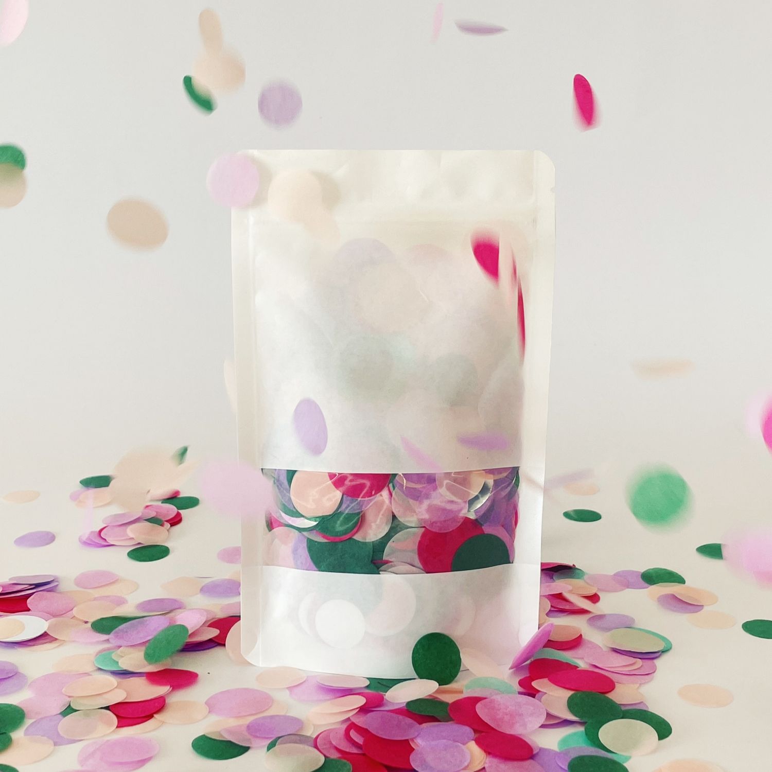 CONFETTI DE PAPEL SEDA MIX LILA MINT 30GR Y 250GR