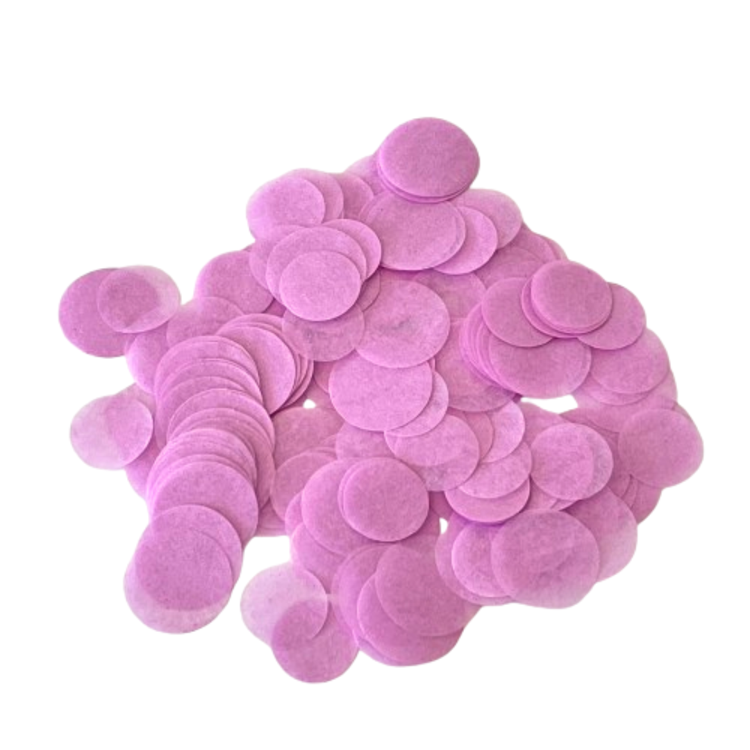 CONFETTI DE PAPEL SEDA MONOCOLOR MALVA 15GR Y 30GR