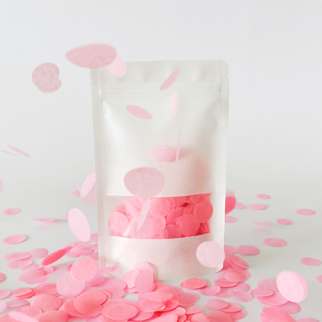 CONFETTI DE PAPEL SEDA MONOCOLOR ROSA CHICLE 15GR Y 30GR