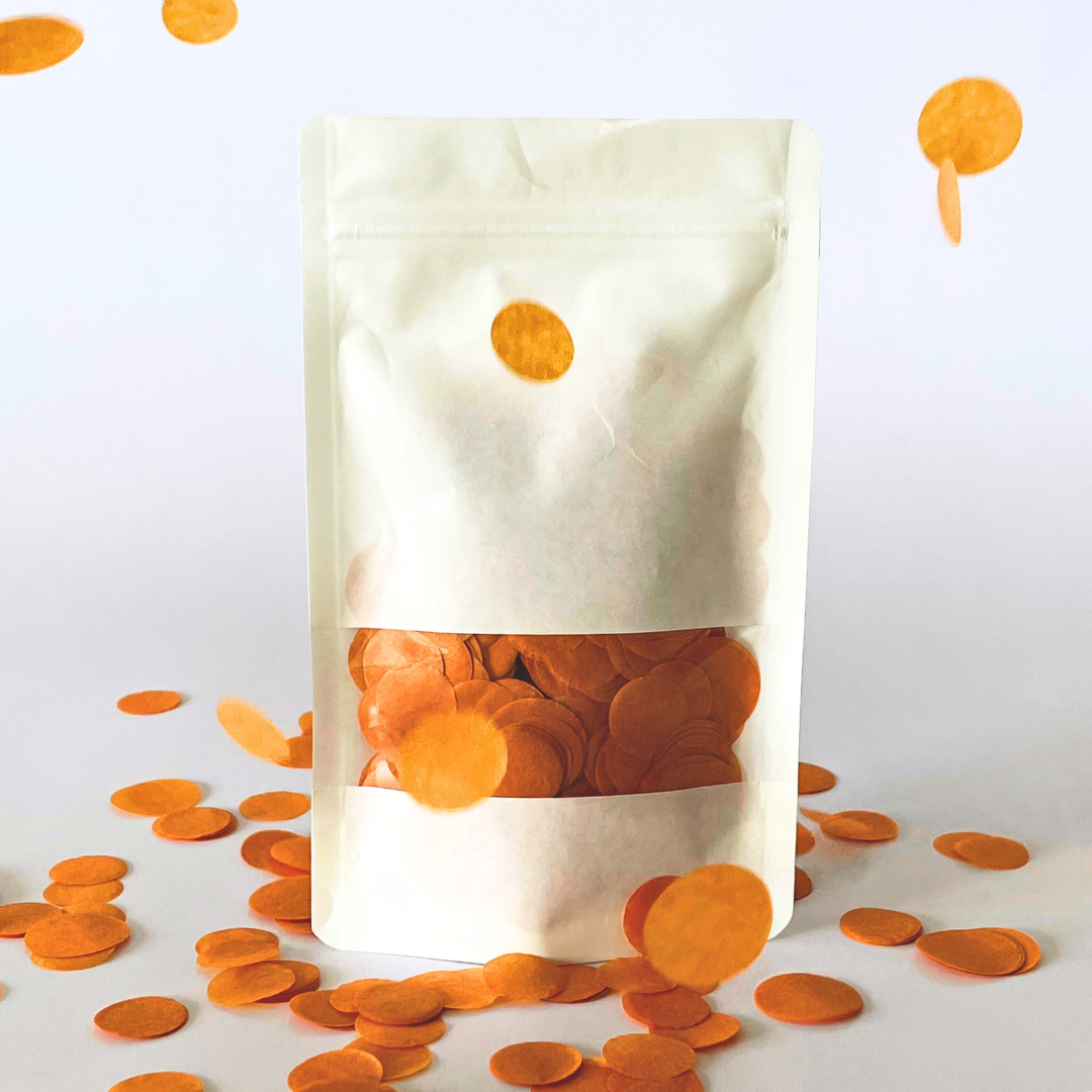 CONFETTI DE PAPEL SEDA MONOCOLOR CARAMELO 15GR Y 30GR