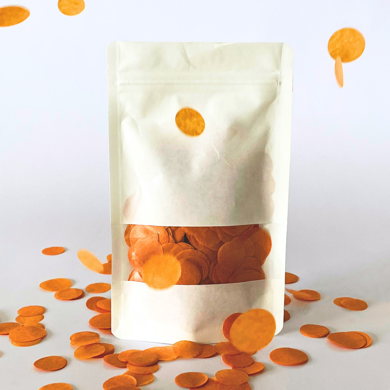 CONFETTI DE PAPEL SEDA MONOCOLOR CARAMELO 15GR Y 30GR