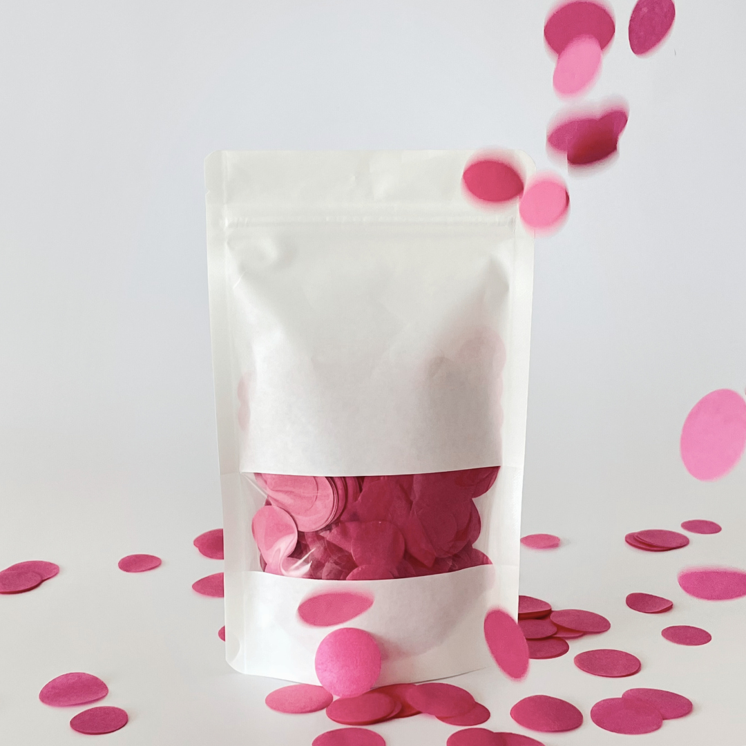CONFETTI DE PAPEL SEDA MONOCOLOR CICLAMEN 15GR Y 30GR