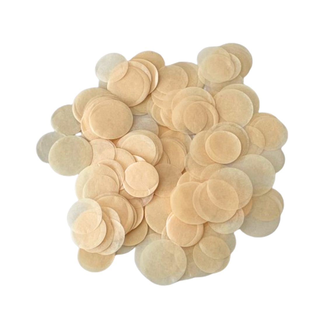 CONFETTI DE PAPEL SEDA MONOCOLOR MARFIL 15GR Y 30GR