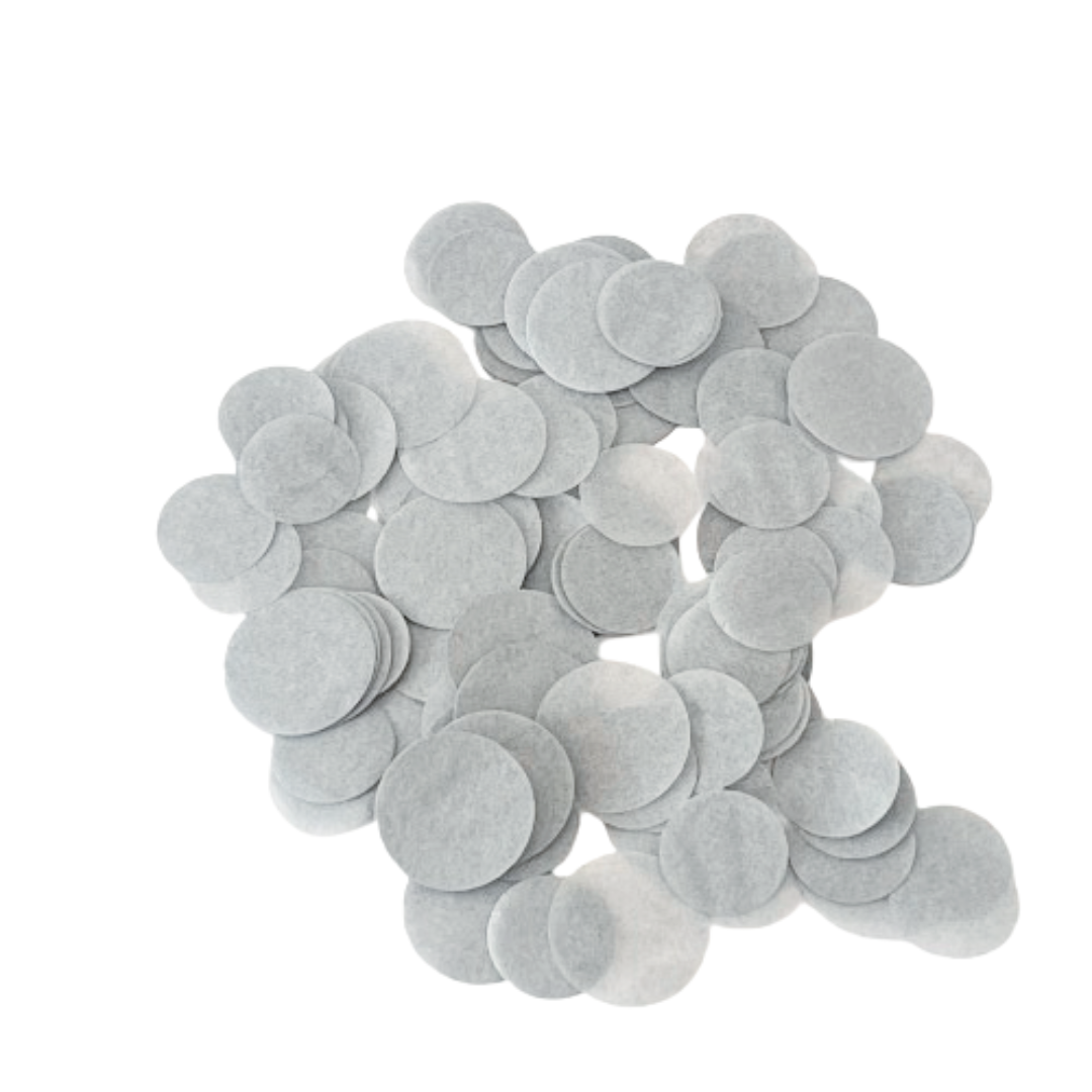 CONFETTI DE PAPEL SEDA MONOCOLOR GRIS CLARO 15GR Y 30GR