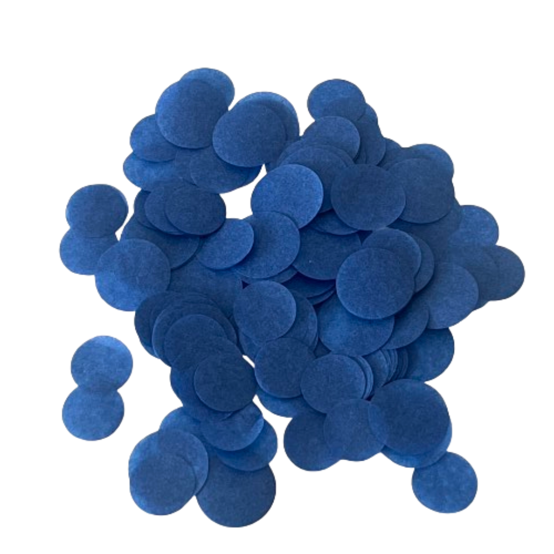 CONFETTI DE PAPEL SEDA MONOCOLOR MARINO 15GR Y 30GR