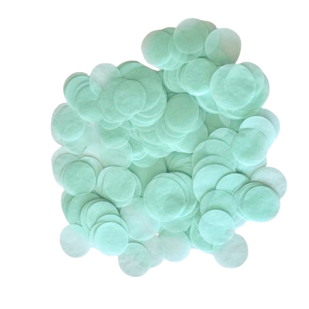 CONFETTI DE PAPEL SEDA MONOCOLOR MINT CLARO 15GR Y 30GR