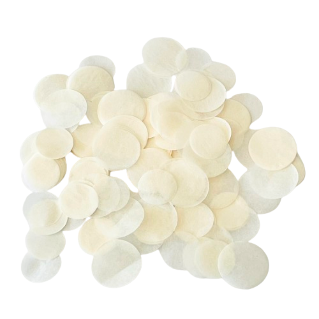 CONFETTI DE PAPEL SEDA MONOCOLOR CRUDO 15GR Y 30GR
