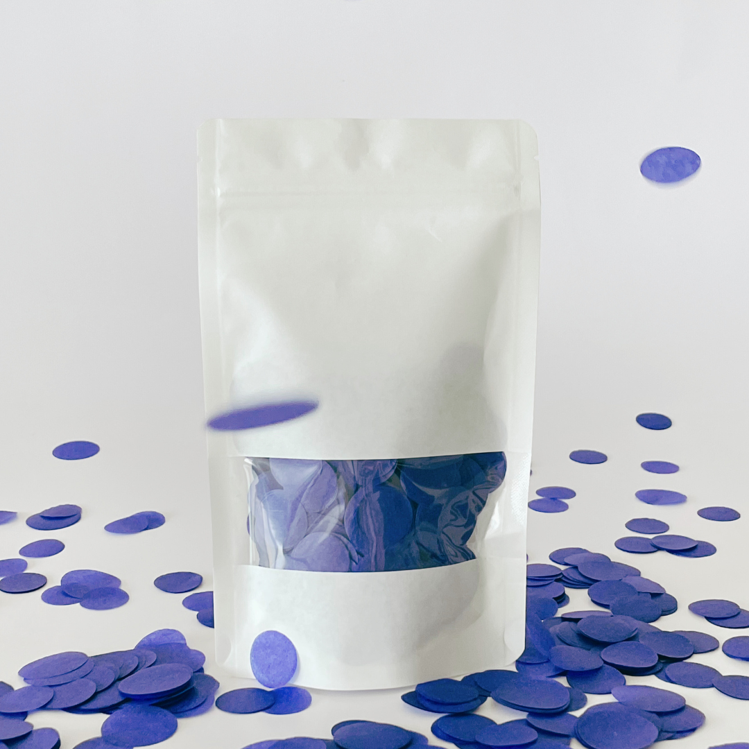 CONFETTI DE PAPEL SEDA MONOCOLOR AZUL ROYALE 15GR Y 30GR